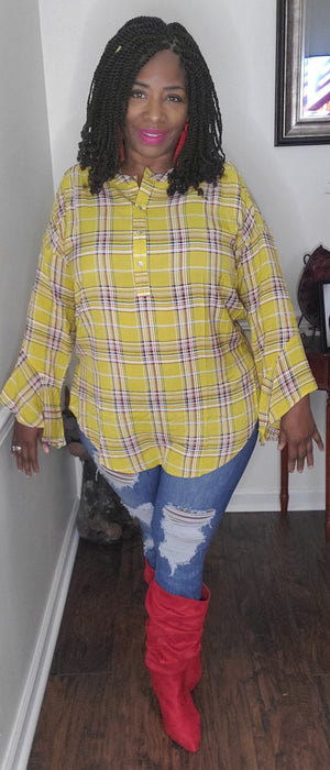Country Girl Plaid Top