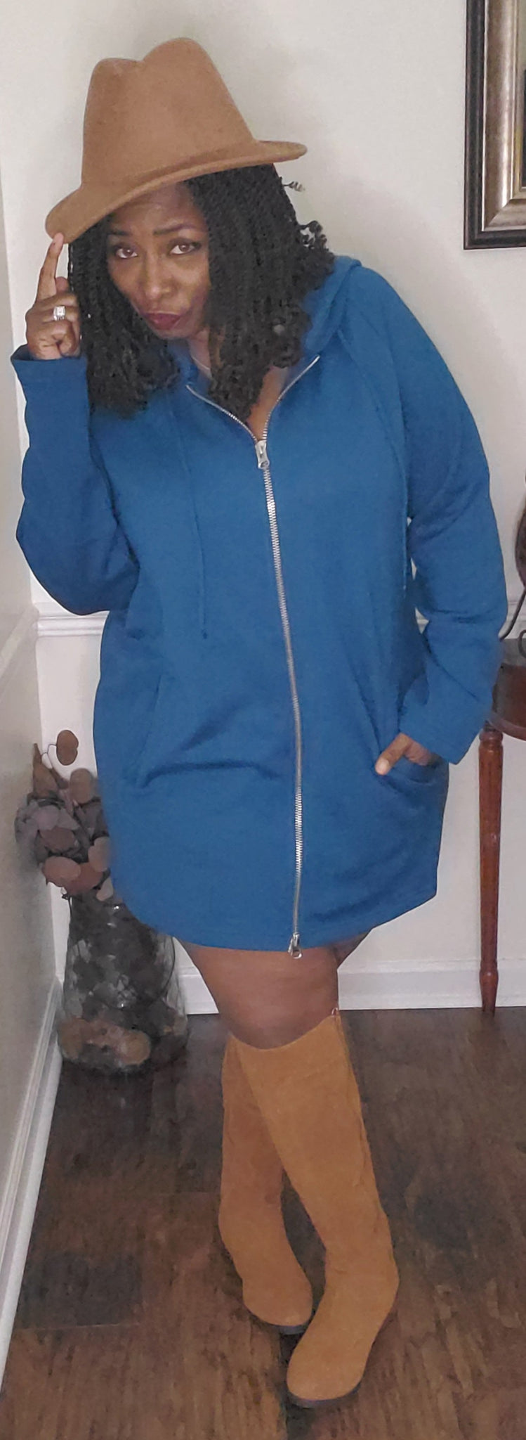 Flexin' Fleece Hoodie Dress