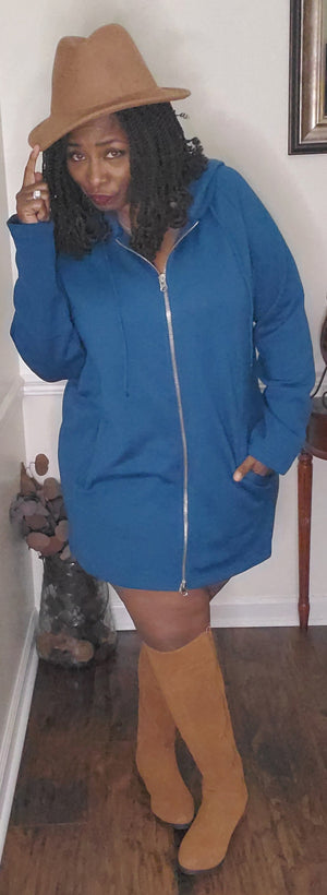 Flexin' Fleece Hoodie Dress