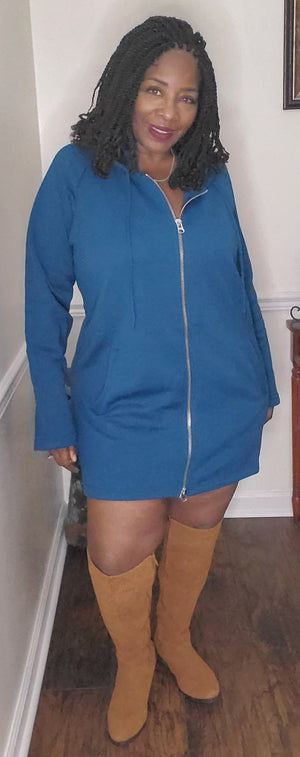 Flexin' Fleece Hoodie Dress