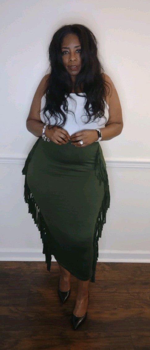 Fringed Out Maxi Skirt