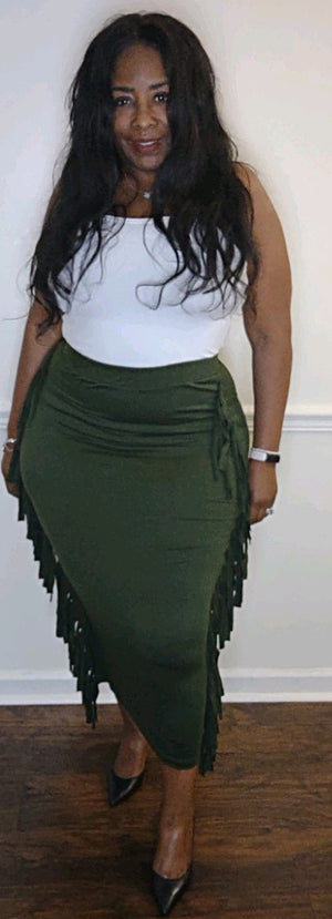 Fringed Out Maxi Skirt