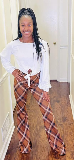 Hazelnut Flare Leg Pants