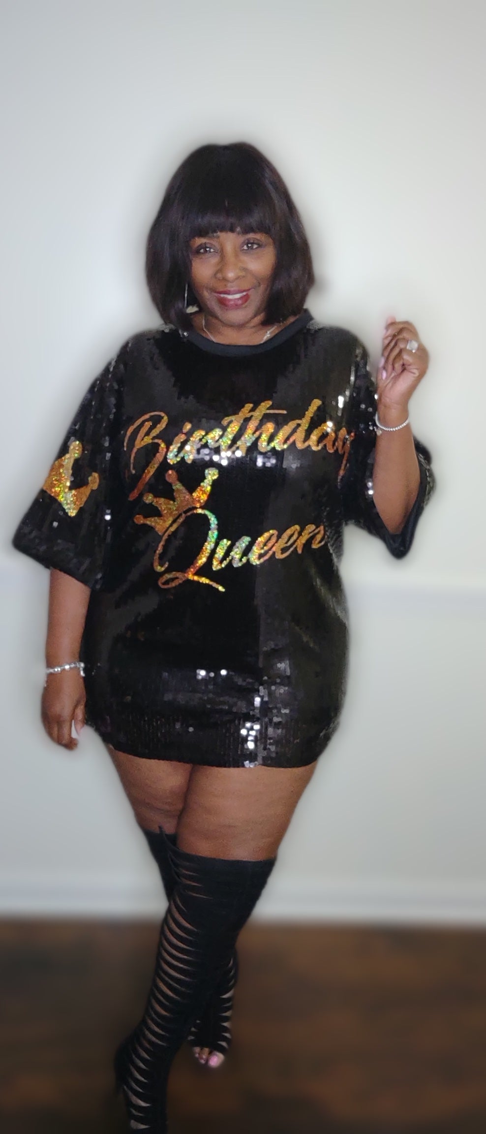 Birthday Queen Sequins Top