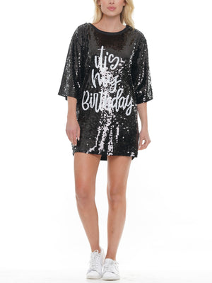 It's My Birthday Sequins Dress/Top